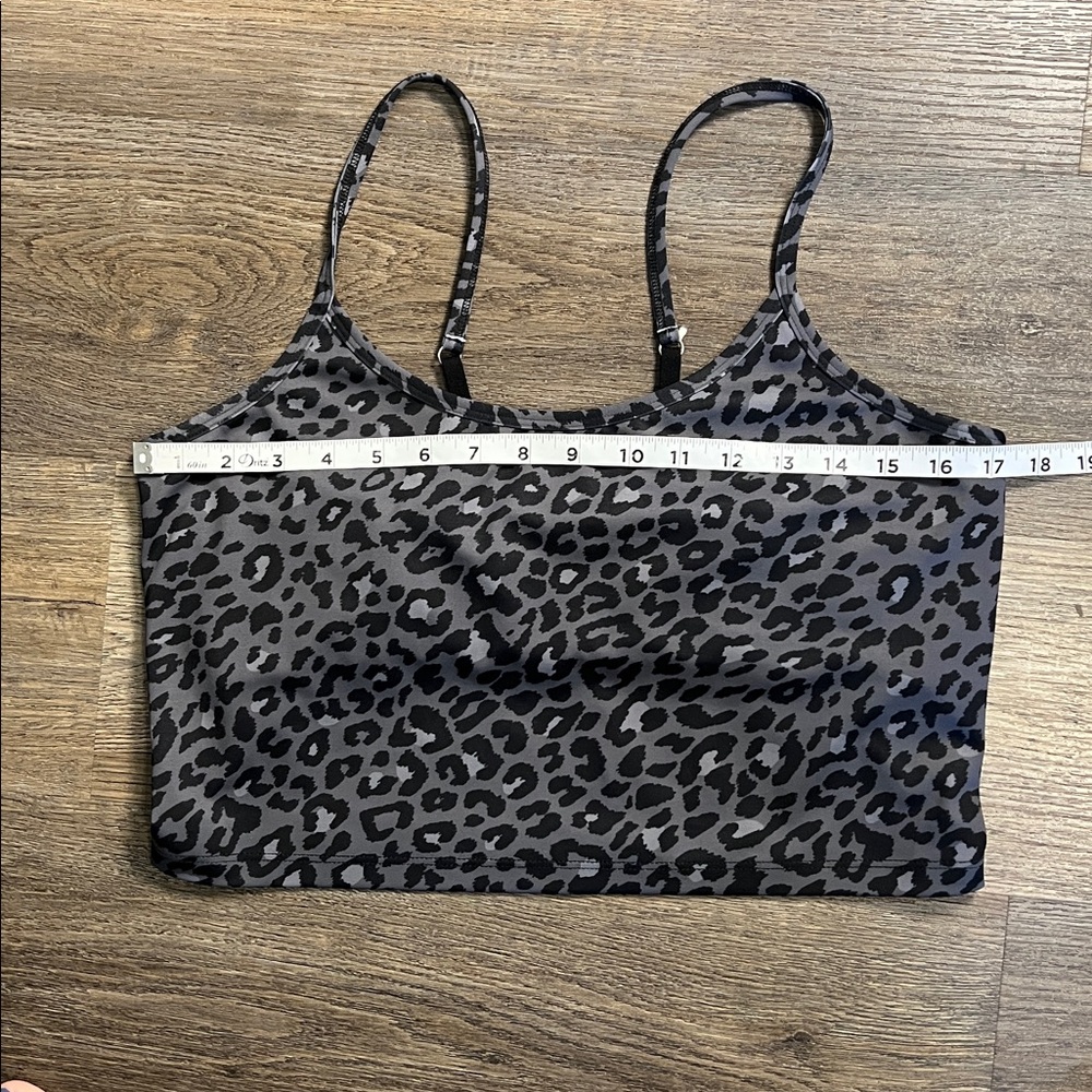 Beyond Yoga Black Leopard Print Strappy Athletic Sports Bra Size XL - Picture 8 of 11